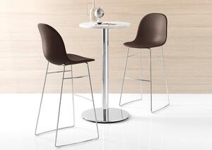 Connubia Barová židle Academy, kov, plast, výška sedu 81 cm, CB1675 Podnoží: Matný černý lak (kov), Sedák: Polypropylen matný - Grey (šedá)