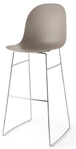 Connubia Barová židle Academy, kov, plast, výška sedu 81 cm, CB1675 Podnoží: Matný černý lak (kov), Sedák: Polypropylen matný - Grey (šedá)