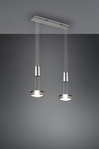 Trio 326510207 LED závěsné stropní svítidlo Franklin 2x9W | 2100lm | 3000K - 3 fázové stmívání, nastavitelná výška, matný nikl