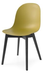 Connubia Jídelní židle Academy, dřevo, plast, CB1665 Podnoží: Bělený buk (dřevo), Sedák: Polypropylen matný - Grey (šedá)
