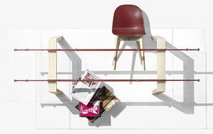 Connubia Jídelní židle Academy, dřevo, plast, CB1665 Podnoží: Bělený buk (dřevo), Sedák: Polypropylen matný - Grey (šedá)