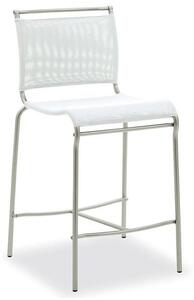 Connubia Barová židle Air, kov, síť, v.sedu 65 cm, CB57 Podnoží: Matná ocel (kov), Sedák: Síť – Net - Steel (ocelová)
