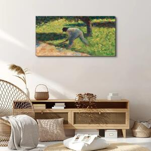 Obraz na plátně Obraz na plátně Rolník s maoty Seurat