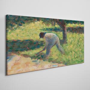 Obraz na plátně Obraz na plátně Rolník s maoty Seurat