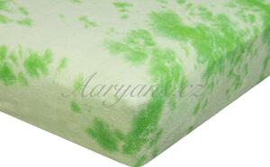 Aaryans Batikované prostěradlo froté zelené Rozměry: 220x200 cm