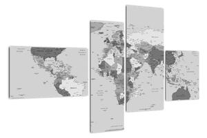Mapa světa - obraz (110x70cm)