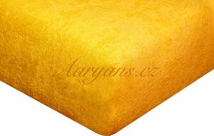 Aaryans Froté prostěradlo Slunečně Žlutá Rozměry: 140 x 200 cm, Gramáž: 190 g/m2