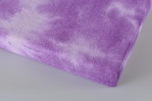 Aaryans Batikované froté prostěradlo fialové Rozměry: 220x200 cm