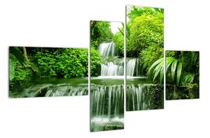 Vodopád v přírodě, obraz (110x70cm)
