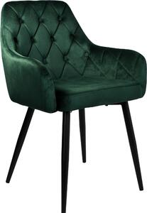 Židle ATLANTA VELVET zelená, skandinávský design