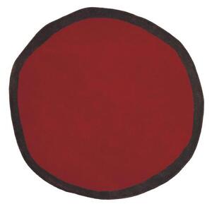 Nanimarquina Kulatý vlněný koberec Aros Barva: Red-Black (červeno-černá), Rozměr: Ø 100 cm