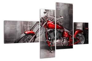 Obraz červené motorky (110x70cm)