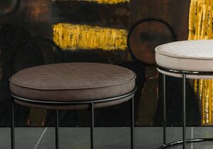 Calligaris Barová židle Atollo, kov, výška 80 cm, CS1877 Podnoží: Matný černý lak (kov), Sedák: Látka Venice - Sand (písková)