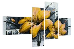 Obraz žluté květiny (110x70cm)