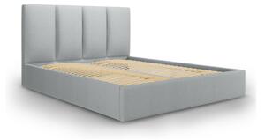 Šedá čalouněná dvoulůžková postel s úložným prostorem s roštem 140x200 cm Juniper – Mazzini Beds