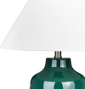 Keramická stolní lampa zelená CARETA