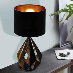 Stolní lampa Carlton, černá/měď