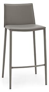 Connubia Barová židle Boheme, regenerovaná kůže, výška sedu 65 cm, CB1393 Podnoží: Matný černý lak (kov), Sedák: Regenerovaná kůže - Black (černá)