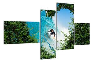 Abstraktní obraz surfaře (110x70cm)