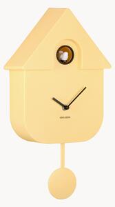 Nástěnné hodiny Modern Cuckoo Soft Yellow