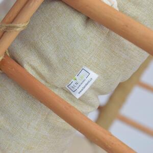 Přírodní závěsné křeslo ELIS ručně pletené z vrbového proutí - Krémová