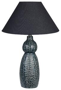 Keramická stolní lampa tmavě modrá/černá MATINA
