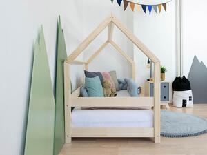 Benlemi Dětská postel domeček TERY s bočnicí Zvolte barvu: Bílá, Rozměr: 70x140 cm