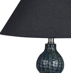 Keramická stolní lampa tmavě modrá/černá MATINA