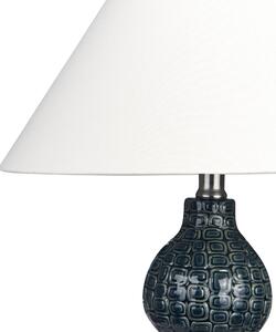 Keramická stolní lampa tmavě modrá/bílá MATINA