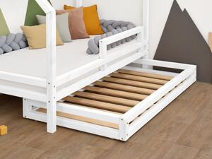Benlemi Úložný šuplík 2IN1 pod postel na kolečkách Zvolte barvu: Bílá, Rozměr: 90x140 cm (pod postel 90x160 cm), Varianta: S roštem