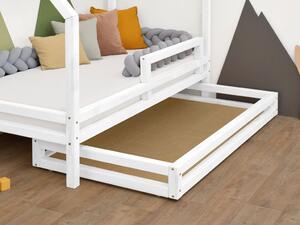 Benlemi Úložný šuplík 2IN1 pod postel na kolečkách Zvolte barvu: Bílá, Rozměr: 90x160 cm (pod postel 90x180 cm), Varianta: S roštem a plným dnem