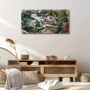 Obraz na plátně Obraz na plátně Skály v lese Cézanne