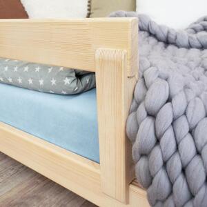Benlemi Dětská postel domeček LUCKY s bočnicí Zvolte barvu: Bílá, Rozměr: 70 x 160 cm