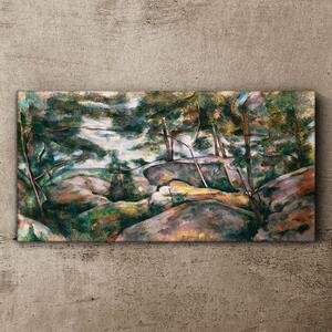 Obraz na plátně Obraz na plátně Skály v lese Cézanne