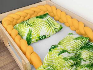 Benlemi Bavlněný mantinel do postele pletený do copu Zvolte barvu: Hořčicová, Rozměr: 200 cm (2 metry)