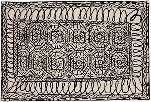 Nanimarquina Vlněný koberec Estambul, kolekce Black on white Rozměr koberce: 200×300 cm
