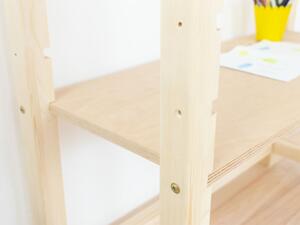 Dřevěný domečkový stůl STOLLY - Bílá - Transparentní vosková lazura matná