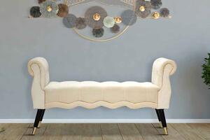 Designová lavice Dandelion 120 cm krémová
