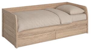 KONDELA Postel 2S, 90x200, dub sonoma, NORTY TYP 28