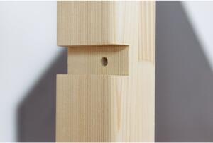 Dřevěný domečkový regál TALLY - Transparentní vosková lazura matná - Tmavě šedá