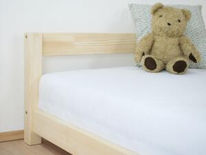 Dětská jednolůžková postel s čelem DREAMY - Nelakovaná, 90x160 cm