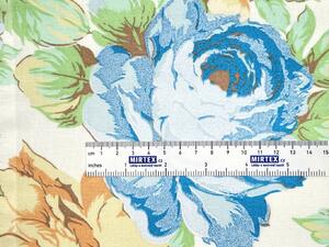 Mirtex DOMESTIK 145/9100-2 modrý květ 220cm zbytková metráž