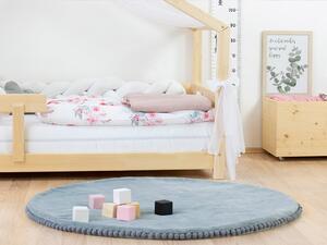 Lehká šifónová stříška na domečkové postele s předním štítem - Růžová