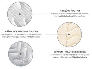 MPO Zdravotní matrace HYPNOS z eukalyptových pěn a kokosových vláken Rozměr: 90x200 cm, Potah: Luxusní potah s aktivním stříbrem