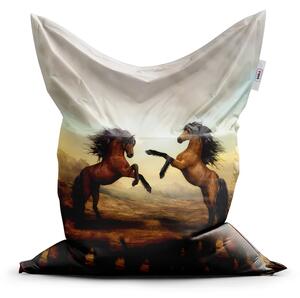 Sablio Sedací vak Classic Vzpínající se koně - 150x100 cm