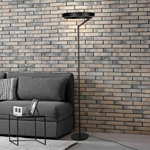 Steinhauer LED stojací lampa Mykty, černá, výška 170 cm, kov, 2 ramena,, stmívatelný, Černá, Obývací pokoj / jídelna, kov, Moderní