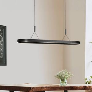 Steinhauer Závěsné světlo LED Mykty, černé, délka 120 cm, kov, 2 žárovky., stmívatelný, Černá, Obývací pokoj / jídelna, kov, Moderní
