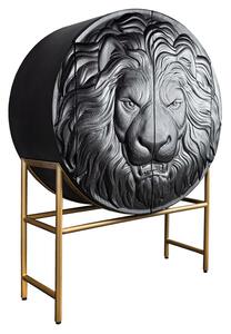 Vysoká komoda LION 140 CM černá masiv mango Nábytek | Úložné prostory | Komody | Vysoké