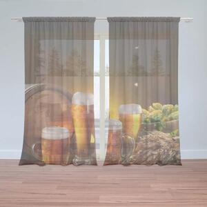 Sablio Záclony Sklenice s pivem: 2ks 150x250cm