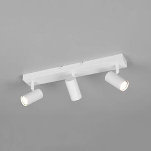 Reality Leuchten Bodovka Taryn, matná bílá, délka 45 cm, 3-křídlový, GU10, stmívatelný, Bílá / opál, Obývací pokoj / jídelna, kov, Moderní, Stropní půlkruhové světlo s prostorem